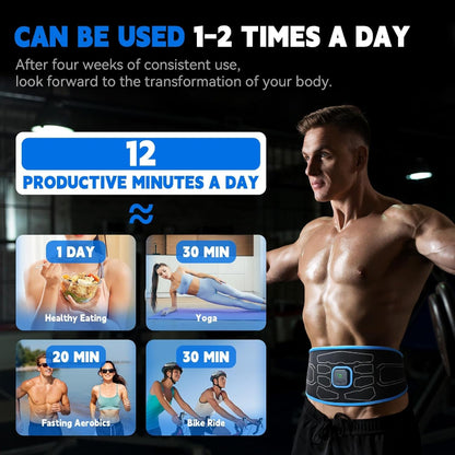 Ab Stimulator Belt- Fitness Belt Is Indicated for the Improvement of Muscle Tone, for Strengthening of Muscles